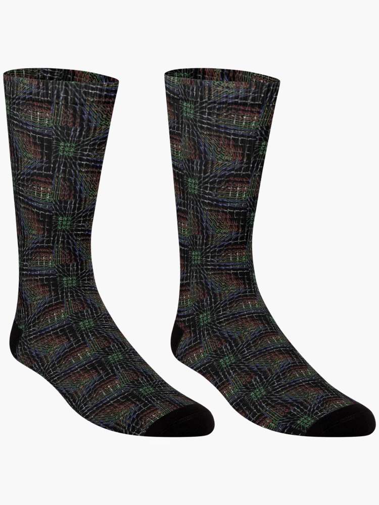 Thumbnail 3 of 5, Socks, Abstract rainbow designed and sold by Meo Design.