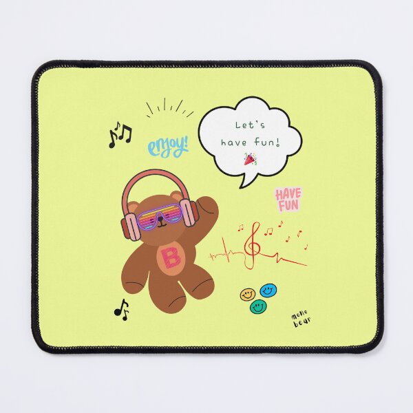 Item preview, Mono Bear Message – Let’s Have Fun! (Lemon Pop) designed and sold by mintmono-studio.