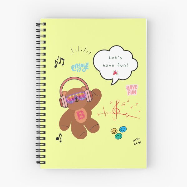 Item preview, Mono Bear Message – Let’s Have Fun! (Lemon Pop) designed and sold by mintmono-studio.