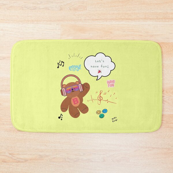Item preview, Mono Bear Message – Let’s Have Fun! (Lemon Pop) designed and sold by mintmono-studio.