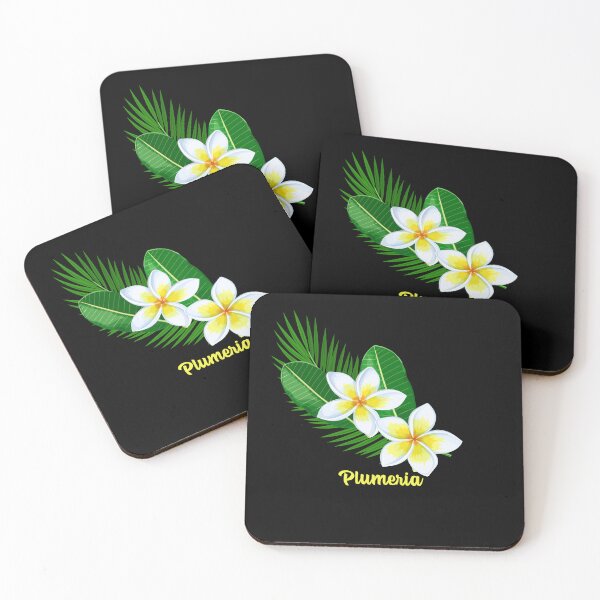 Item preview, Plumeria Flowers Yellow and White with Leaves  designed and sold by Diane Gotti.