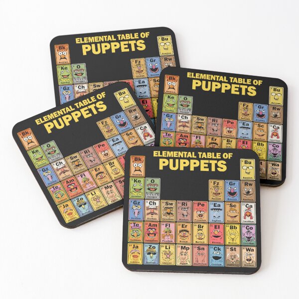 Item preview, Elemental Table of Puppets designed and sold by kg07.