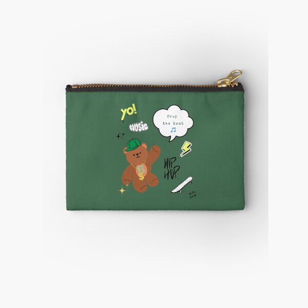 Item preview, Mono Bear Message – Drop the Beat (Green Background) designed and sold by mintmono-studio.
