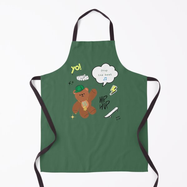 Item preview, Mono Bear Message – Drop the Beat (Green Background) designed and sold by mintmono-studio.