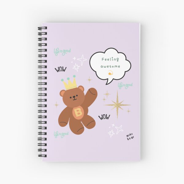 Item preview, Mono Bear Message – Feeling Awesome (Lilac background) designed and sold by mintmono-studio.