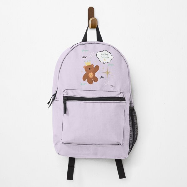 Item preview, Mono Bear Message – Feeling Awesome (Lilac background) designed and sold by mintmono-studio.