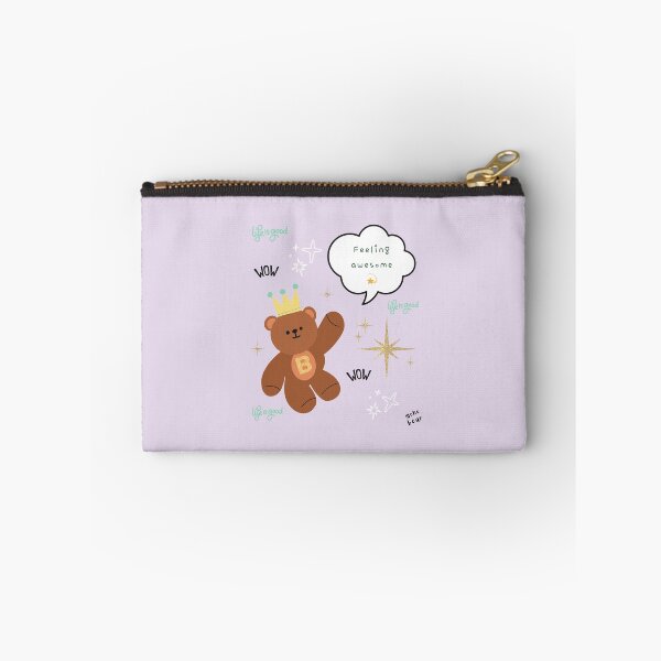 Item preview, Mono Bear Message – Feeling Awesome (Lilac background) designed and sold by mintmono-studio.