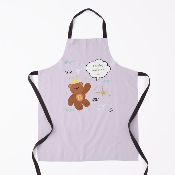 Item preview, Mono Bear Message – Feeling Awesome (Lilac background) designed and sold by mintmono-studio.
