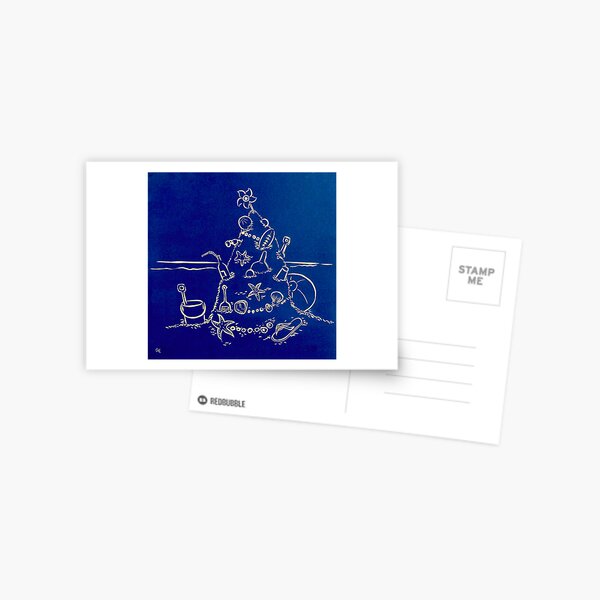 Australian Christmas in Blue Postcard