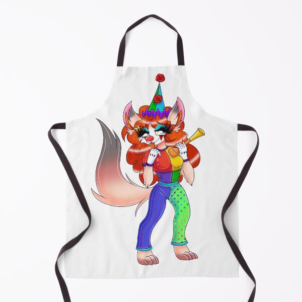 Artikelvorschau, Naomi, der Clowncore-Fuchs entworfen und verkauft von ShadowiesArt.