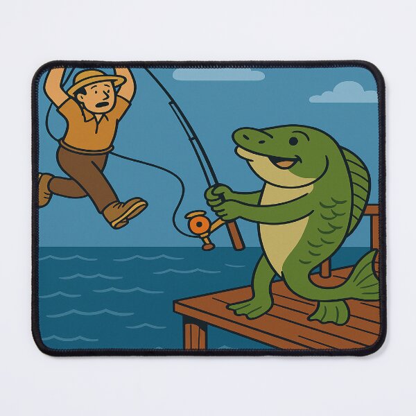 Item preview, Role Reversal: Fish Reels In a Man designed and sold by Flipped World Society.