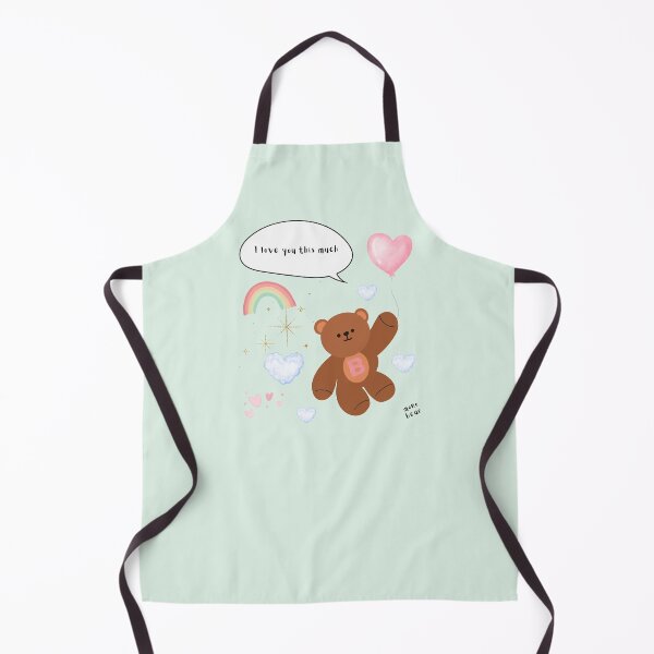 Item preview, I Love You This Much – mono bear messages (Mint background) designed and sold by mintmono-studio.