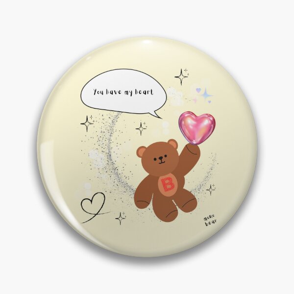 Item preview, You Have My Heart – mono bear messages (Yellow background) designed and sold by mintmono-studio.