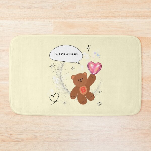 Item preview, You Have My Heart – mono bear messages (Yellow background) designed and sold by mintmono-studio.