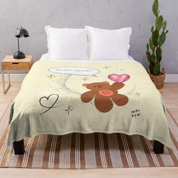 Item preview, You Have My Heart – mono bear messages (Yellow background) designed and sold by mintmono-studio.