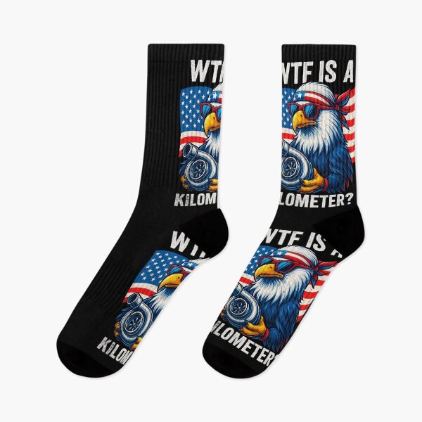 Item preview, WTF Is a Kilometer Funny Patriotic Car Racing Eagle  designed and sold by CarantinedChaos.