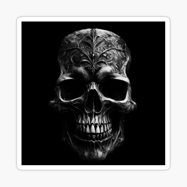 Item preview, Ornate Gothic Skull – Dark Elegance in Bone designed and sold by Lukasz  Czyzewski.