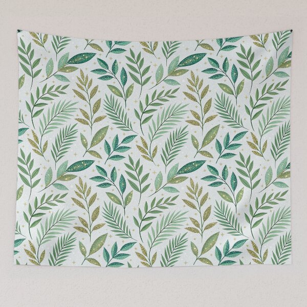 Item preview, Tropical Glitter Leaves on White designed and sold by EMA Studio.
