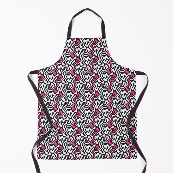Item preview, Fashionable abstract black and white with pink pattern designed and sold by fuzzyfox.