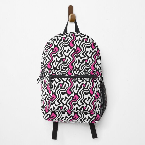 Item preview, Fashionable abstract black and white with pink pattern designed and sold by fuzzyfox.