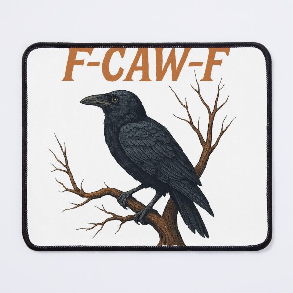 Item preview, F CAW F png｜f-caw-f｜gothic raven png｜raven png｜halloween humor png｜raven png｜Crow illustration｜crow digital art｜funny bird lover｜humor png designed and sold by PixelBlooming.