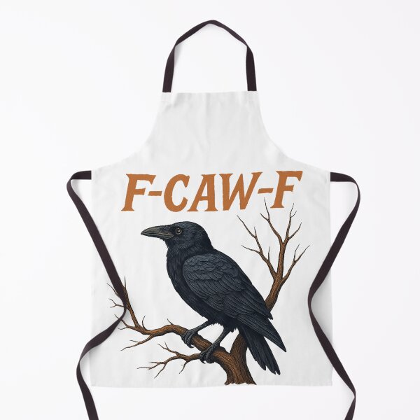 Item preview, F CAW F png|f-caw-f|gothic raven png|raven png|halloween humor png|raven png|Crow illustration|crow digital art|funny bird lover|humor png designed and sold by PixelBlooming.