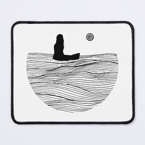 Item preview, Swell Lines Surfergirl (black) designed and sold by Ocean Wizard.