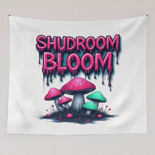 Item preview, Shroom Bloom Psychedelic Mushroom Art Print designed and sold by PaperCastle.