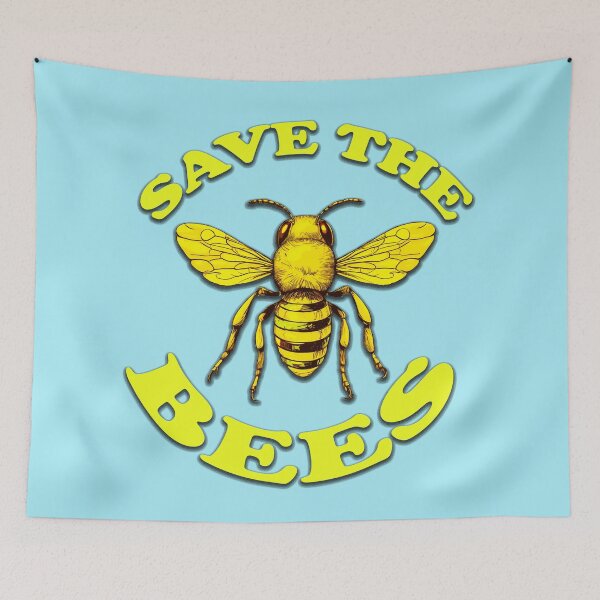 Item preview, Save the Bees – Vintage Bold Eco Awareness Design designed and sold by Flower Magic .