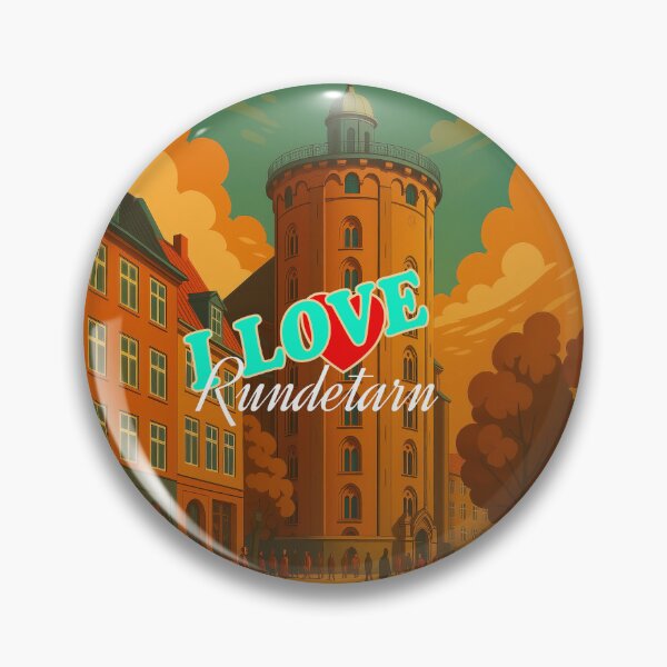 Item preview, Travel COPENHAGEN - RUNDETARN Denmark Vintage Poster Art designed and sold by Earth Celebration Designs.