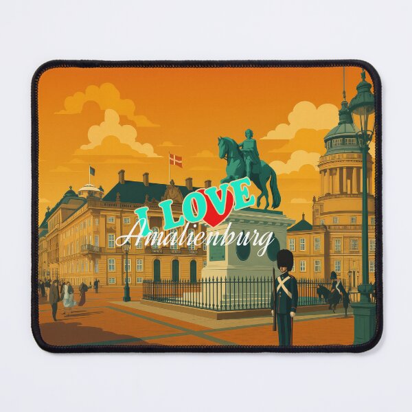 Item preview, Travel COPENHAGEN - AMALIENBORG PALACE Denmark Vintage Poster Art designed and sold by Earth Celebration Designs.