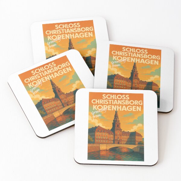 Item preview, Travel COPENHAGEN - CHRISTIANSBORG CASTLE Vintage Poster Art designed and sold by Earth Celebration Designs.