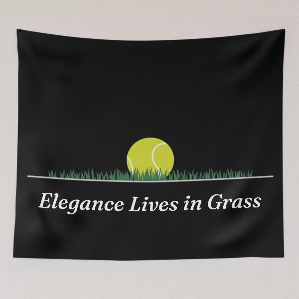 Item preview, Elegance Lives on Grass – Minimalist Tennis Design designed and sold by SwichBlex.