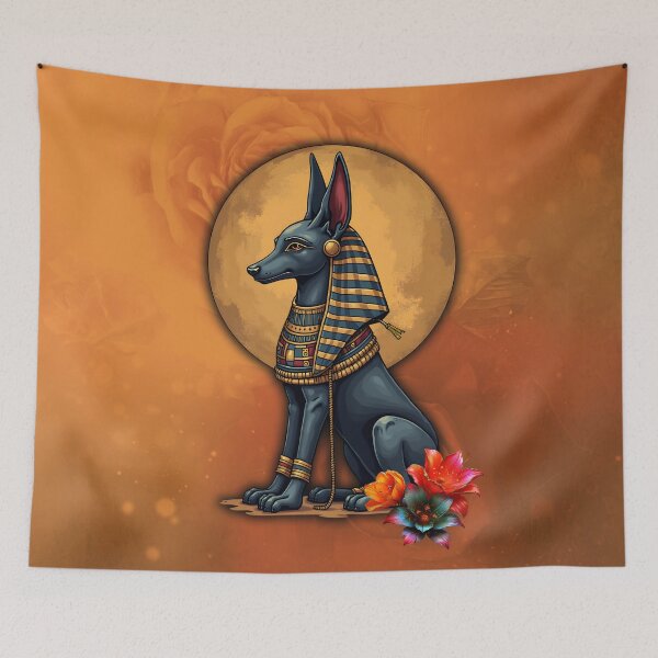 Item preview, Anubis in the moonlight, Divine repose beneath the moon. designed and sold by nicky2342.