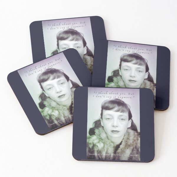 Item preview, Marguerite Duras quote: I think about you. But I don't say it anymore. designed and sold by artbleed.