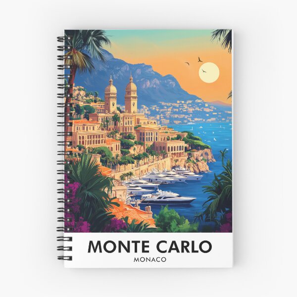 Item preview, Monte Carlo Retro Travel Print designed and sold by HomeLivingCo.