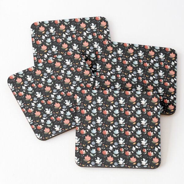Item preview, Kawaii Fox and White Flowers Seamless Pattern designed and sold by Hunzaly.