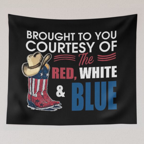 Item preview, Courtesy of the Red White & Blue Cowboy Boot Country Pride T-Shirt designed and sold by MassonCalepon.