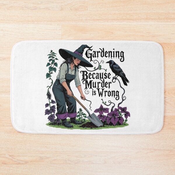 Item preview, Witchy Gardener Gift, Gardening Because Murder Is Wrong designed and sold by Bliss Find And Design.