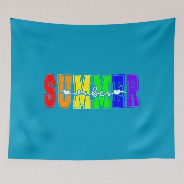 Item preview, LGBTQ Summer Vibes | Rainbow Pride Typography White designed and sold by Travelslightly.