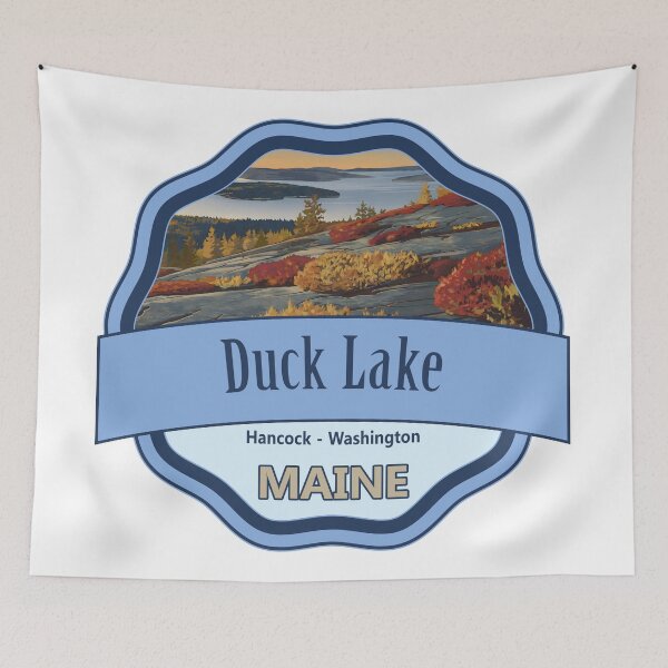 Item preview, Duck Lake, Hancock - Washington, Maine designed and sold by Wanderful-roads.