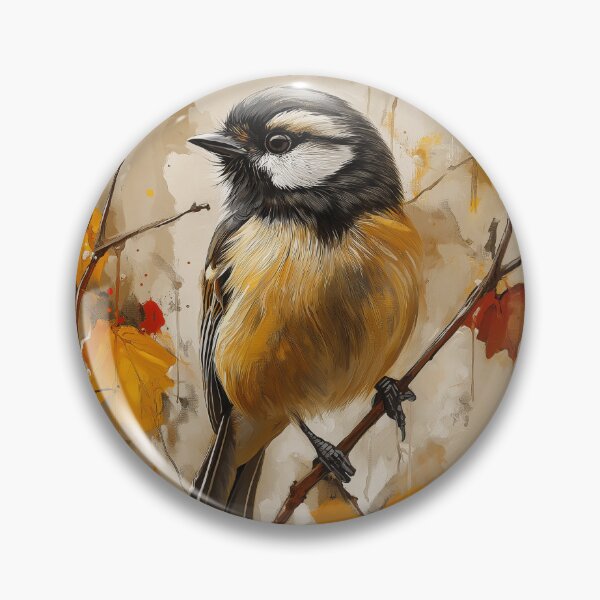 Item preview, Stunning Black-capped Chickadee Painting for Home & Office designed and sold by LazyOwlStore.