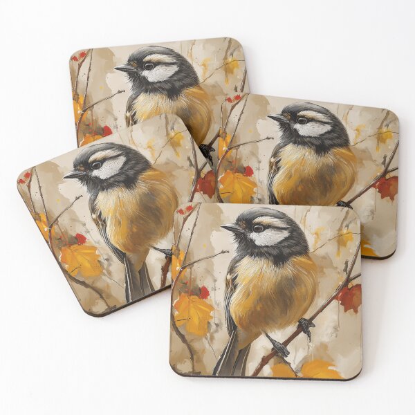 Item preview, Stunning Black-capped Chickadee Painting for Home & Office designed and sold by LazyOwlStore.