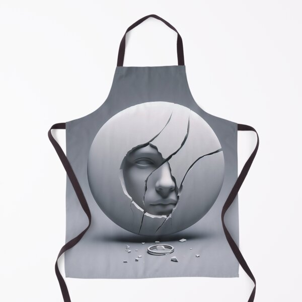Item preview, Cracked Silence – Surreal Face in a Fractured Sphere designed and sold by NowDesignsV.