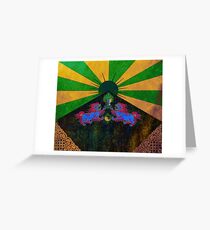 Tibet - golden flag of happiness Greeting Card