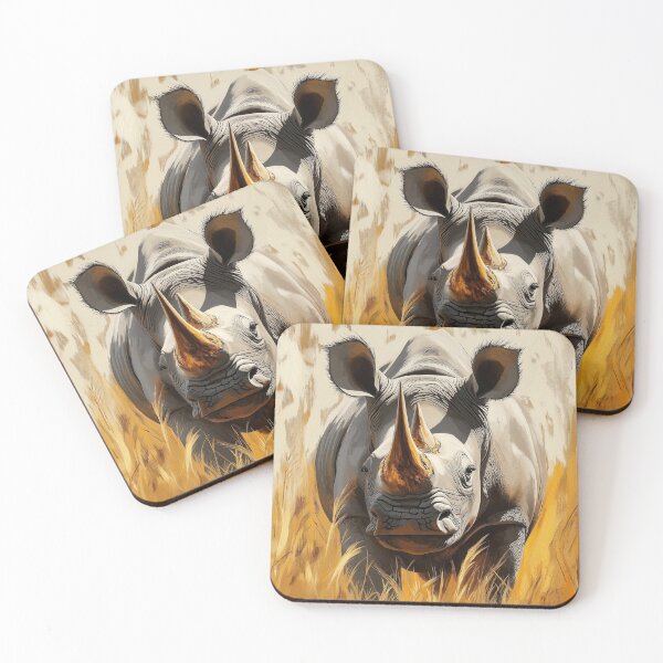 Item preview, Stunning Rhinoceros Painting for Home & Office designed and sold by LazyOwlStore.