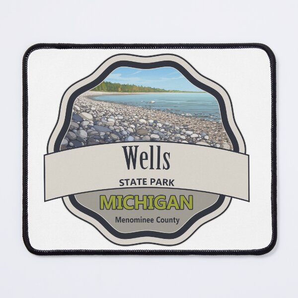 Item preview, Wells State Park, Menominee County, Michigan designed and sold by Wanderful-roads.