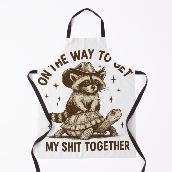 Item preview, Cowboy Raccoon Riding Turtle with Funny Get It Together Quote designed and sold by haitrieuic96.