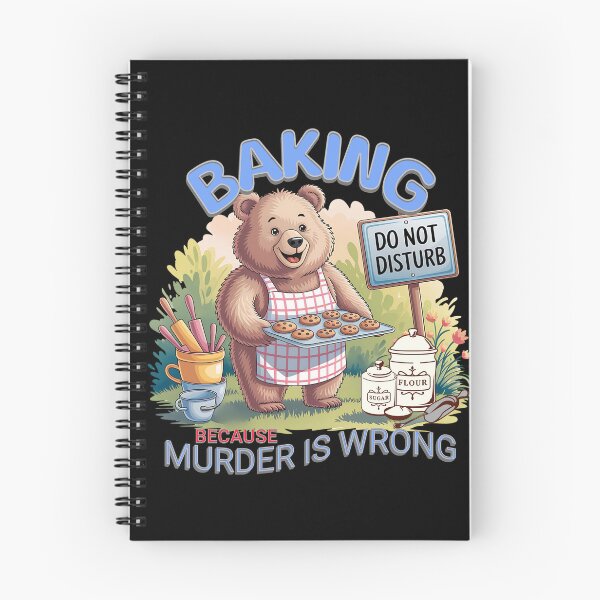 Artikelvorschau, Backen, weil Mord falsch ist, lustiger Bärenbäcker entworfen und verkauft von Bliss Find And Design.