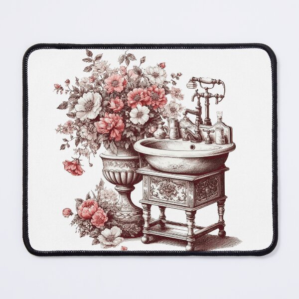 Item preview, stunning  vintage washstand with vibrant flowers designed and sold by nicnacc.
